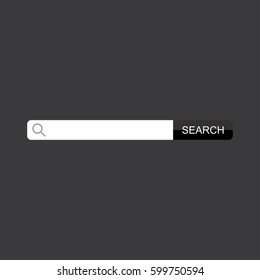 Search bar, flat web design element