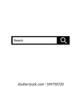 Search bar, flat web design element