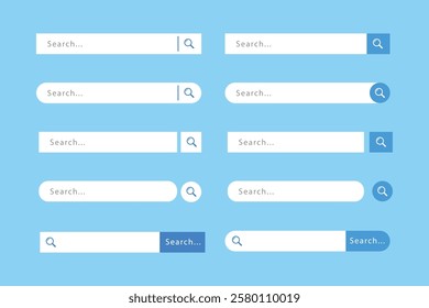 Search bar. Search forms for websites. www search. Web and ui interface.