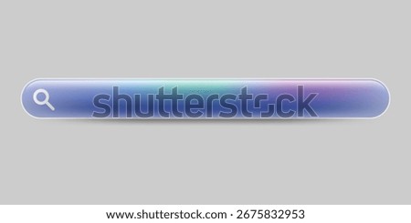 Search bar with glassmorphism style template ui vector