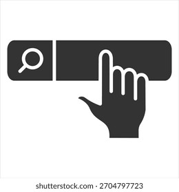 Ilustración vectorial de icono de glifo de barra de Búsqueda