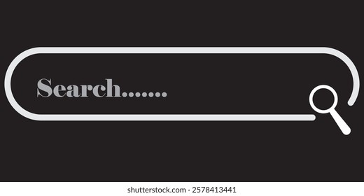 Search bar graphic design element. Vector line illustration. Design EPS 10 
