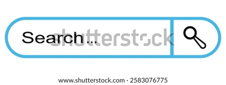 Search bar graphic design element. Vector line. Search Bar. Examine, Magnifier, Business, Search Engine, Icon, Web, Internet, Website, Explore. magnifying glass and voice  microphone Search. EPS 10