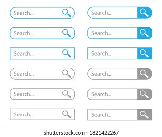 Search Bar Graphic Icon Template Set Stock Vector (Royalty Free ...