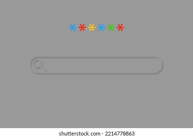 search bar gray background. Creative concept. Vector illustration. stock image. 