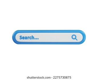 icono de barra de búsqueda ilustración vectorial 3d