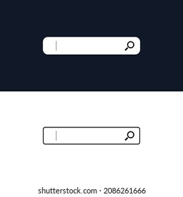 A Search Bar With An Icon, With A Blinking Cursor. HTML Template Element. User Interface For The Website And Application. Vector Illustration.