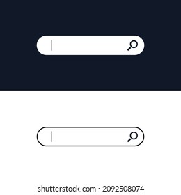 A Search Bar With An Icon, With A Blinking Cursor. HTML Template Element. User Interface For The Website And Application. Vector Illustration.