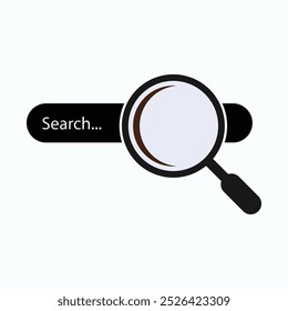 Search Bar Icon. Browsing, Connecting Internet Symbol for Design Elements, Websites, Presentation and Application - Vector.      