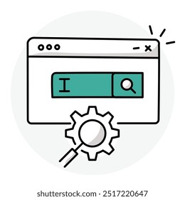 Search Bar Icon Design. Representing User Interface. Website. Navigation. Search. Vector icon.