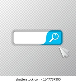 Plantilla de diseño de icono de barra de búsqueda. Elemento de diseño ui de barra de búsqueda aislado en fondo transparente