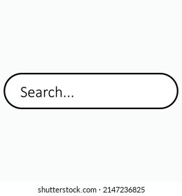 Icono de barra de búsqueda. Encontrar dirección web, símbolo para buscar sitio web - vector.