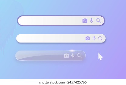 Icono de barra de Búsqueda. Diseño plano. Ilustración vectorial