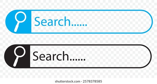 Search bar icon. Flat design style. Vector illustration isolated on transparent background. Eps 10.