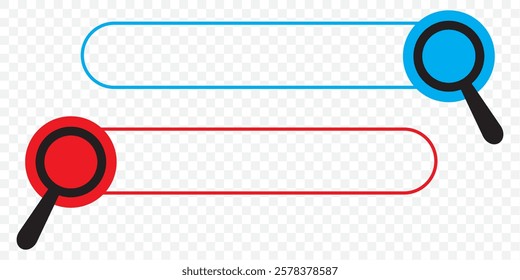 Search bar icon. Flat design style. Vector illustration isolated on transparent background. Eps 10.