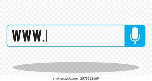 Search bar icon. Flat design style. Vector illustration isolated on transparent background. eps 10.