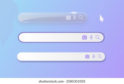 Search bar icon. Flat design style. Vector