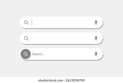 Search bar icon. Flat design style. Vector illustration isolated on white background.