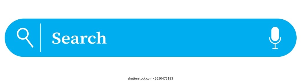 Search bar icon. Flat design style. Vector illustration isolated on transparent background 