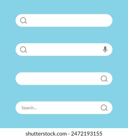 Search bar icon in flat style. Browsing concept