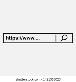 Search Bar Icon. Graphic Element Illustration As A Simple Vector Sign & Trendy Symbol for Design and Websites, Presentation or Mobile Application.
