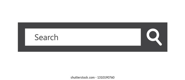 Search bar icon isolated on white. Vector.
