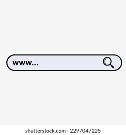 Icono de barra de búsqueda. Navegación, Buscar Ilustración De Dirección. Aplicado como símbolo de moda para elementos de diseño, sitios web, presentación y aplicación - Vector. 