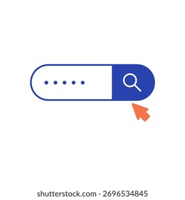 Search Bar icon outline editable stroke line drawing eps