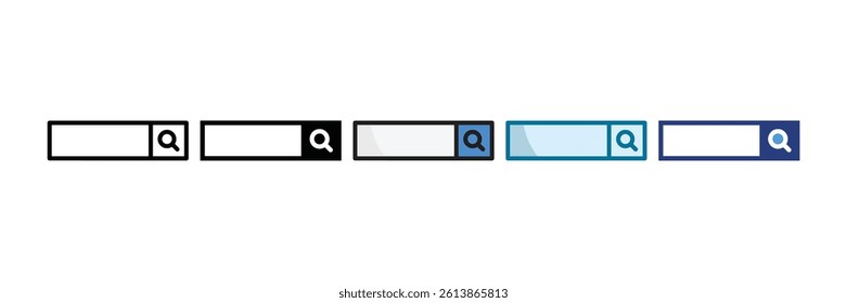 Search Bar Icon Set Multiple Style Collection