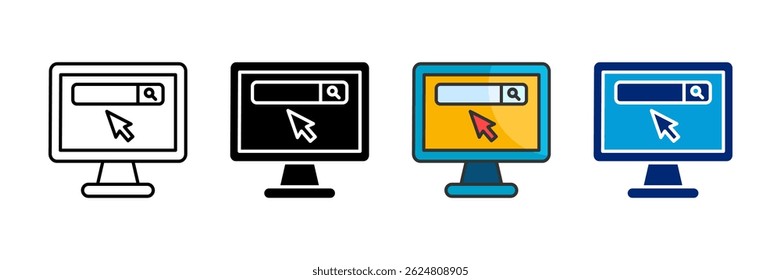 Ícone da barra de pesquisa definir coleção de vários estilos