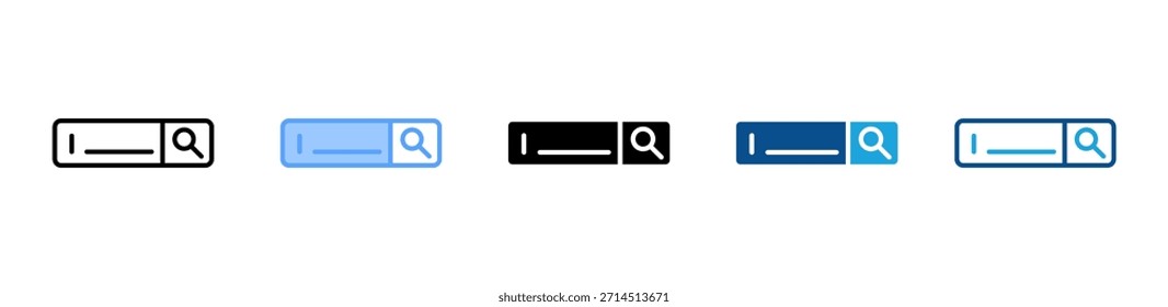 Conjunto de iconos de barra de Búsqueda colección de estilos múltiples