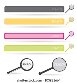 search bar icon set. vector illustration.