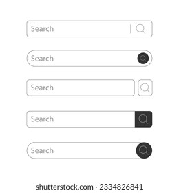 Search Bar Icon Set Vector Design.