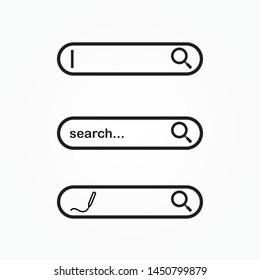 Search bar icon. Template isolated