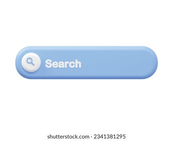Representación del vector 3d del icono de la barra de búsqueda