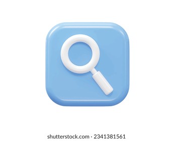 Search bar icon vector 3d rendering