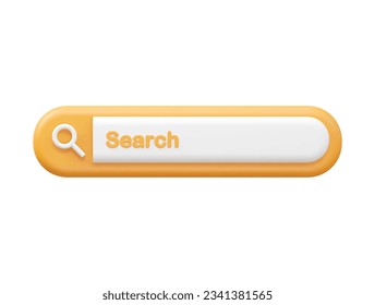 Search bar icon vector 3d rendering