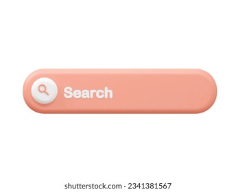 Search bar icon vector 3d rendering
