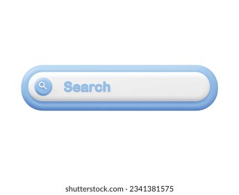 Representación del vector 3d del icono de la barra de búsqueda