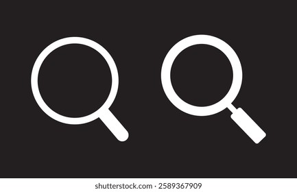 Search bar Icon vector art illustration,  magnifying glass symbol .