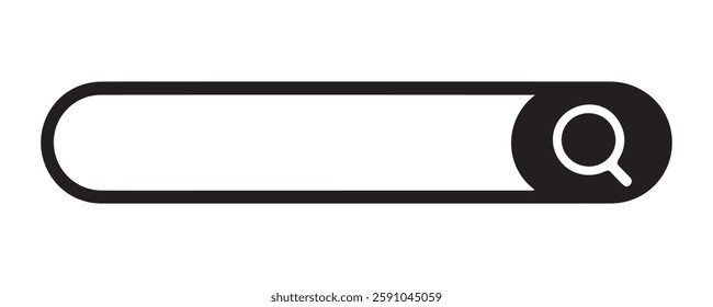Search bar icon vector art on white background