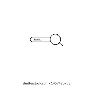 search bar icon vector design element logo template