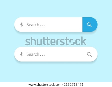 Search Bar Icon Vector Illustration in Round Style