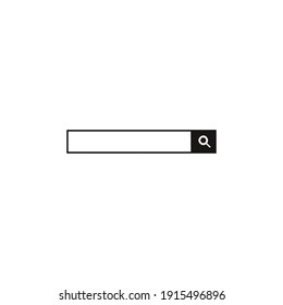 vector de icono de barra de búsqueda en fondo blanco