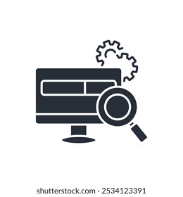 Icono de la barra de Búsqueda. Vector. Trazo editable. Signo de estilo lineal para uso Diseño web, logotipo. Ilustración de símbolo.