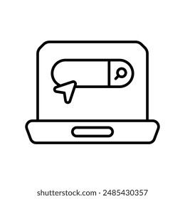 search bar icon with white background vector stock illustration