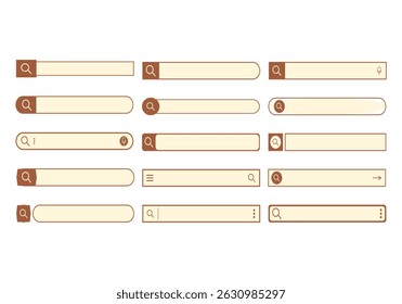 Search Bar Illustration Element Set