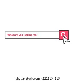 Search Bar illustration for UI design, search bar engine website, concept element for web, and app design