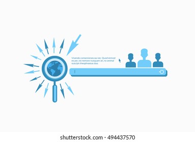 Search Bar Information Online Internet Technology Vector Illustration