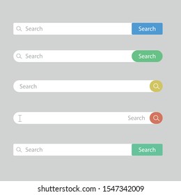 Search Bar For Interface, Design And Website. Address Search And Icon. Collection Of Search Form Templates